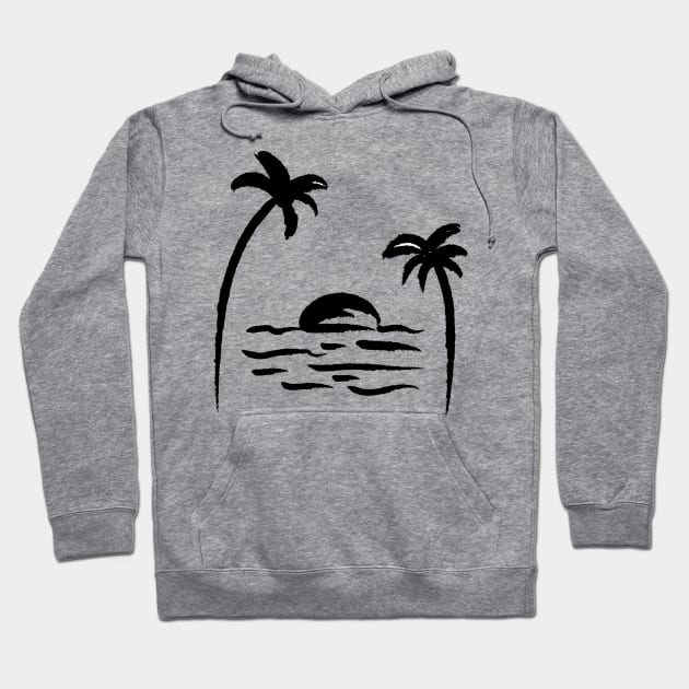 black palm trees design Hoodie by Artistic_st